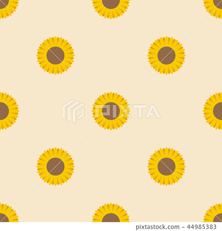 Sunflower seamless pattern background - Stock Illustration [44985383 ...