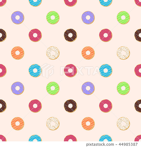 Donut seamless pattern background Donut seamless pattern background 44985387
