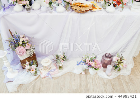table set for wedding or another catered event 44985421