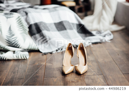 amazing wedding Shoes stay near the gray bed in the loft room amazing wedding Shoes stay near the gray bed in the loft room 44986219