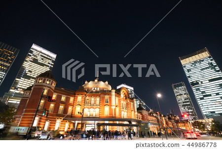 Tokyo cityscape in Japan Flow of people in front of Tokyo station 44986778