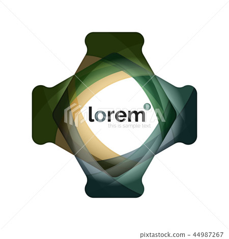 Abstract geometric design logo made of flowing elements 44987267