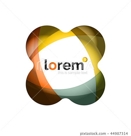 Abstract geometric logo design, overlapping shapes Abstract geometric logo design, overlapping shapes 44987314