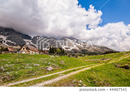 Plateau of Montasio. Mountain range landscape 44987541