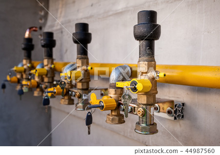 Gas pipe and valve with lock. 44987560