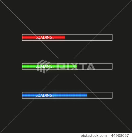 Progress loading bar with lighting. Concept technology. Vector illustration Progress loading bar with lighting. Concept technology. Vector illustration 44988067