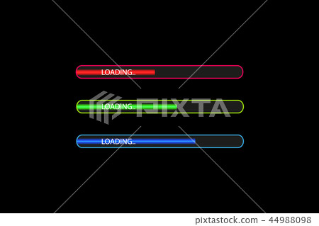 Progress loading bar with lighting. Concept technology. Vector illustration Progress loading bar with lighting. Concept technology. Vector illustration 44988098