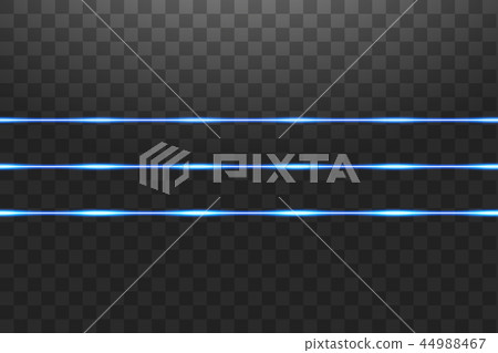 Blue neon lines with light effects isolated on black transparent background. Vector illustration Blue neon lines with light effects isolated on black transparent background. Vector illustration 44988467