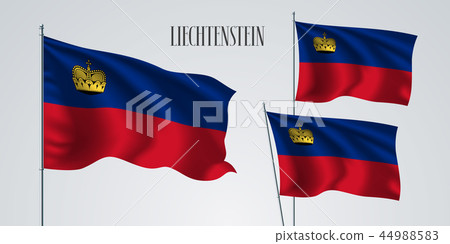 Liechtenstein waving flag vector illustration 44988583