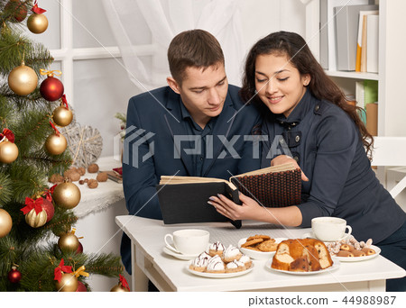 romantic couple posing and talking romantic couple posing and talking 44988987