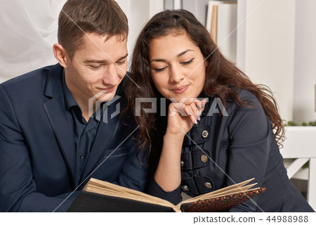 romantic couple posing and talking romantic couple posing and talking 44988988