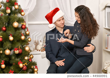 romantic couple posing and talking romantic couple posing and talking 44988991