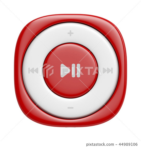 Small red music player, front view Small red music player, front view 44989106