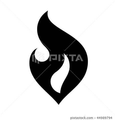 Fire flames, new black icon vector illustration Fire flames, new black icon vector illustration 44989794