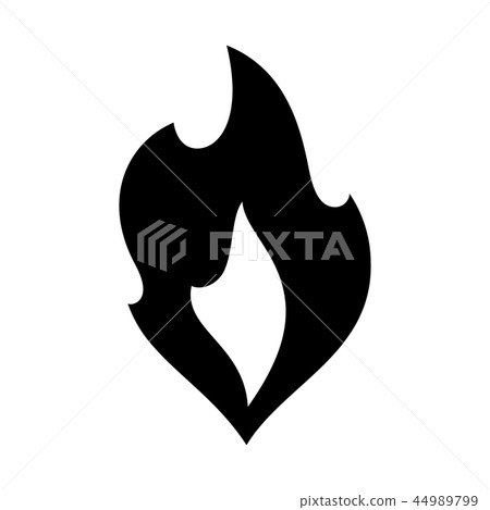 Fire flames, new black icon vector illustration Fire flames, new black icon vector illustration 44989799