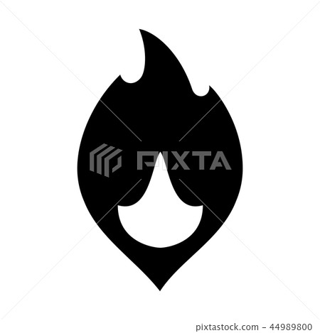 Fire flames, new black icon vector illustration Fire flames, new black icon vector illustration 44989800