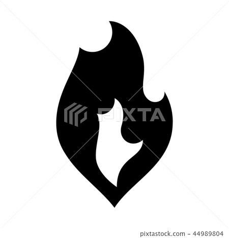 Fire flames, new black icon vector illustration Fire flames, new black icon vector illustration 44989804