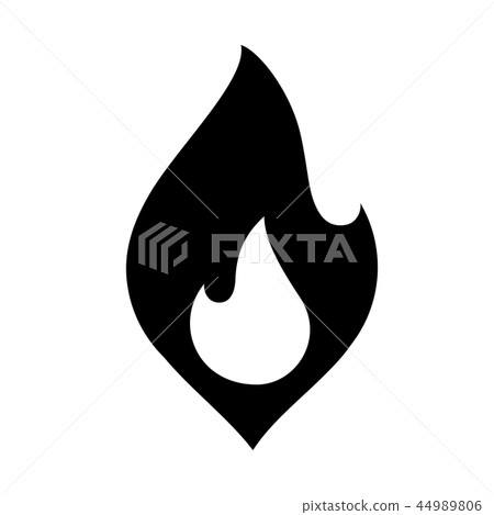 Fire flames, new black icon vector illustration Fire flames, new black icon vector illustration 44989806