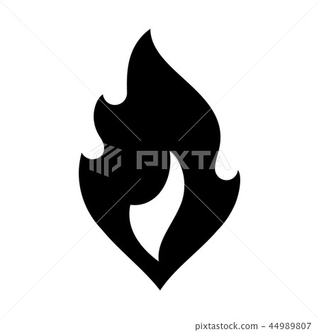 Fire flames, new black icon vector illustration Fire flames, new black icon vector illustration 44989807
