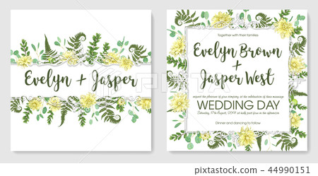 set for wedding invitation, greeting card, save set for wedding invitation, greeting card, save 44990151