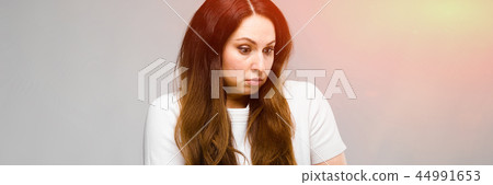 Attractive overweight woman 44991653