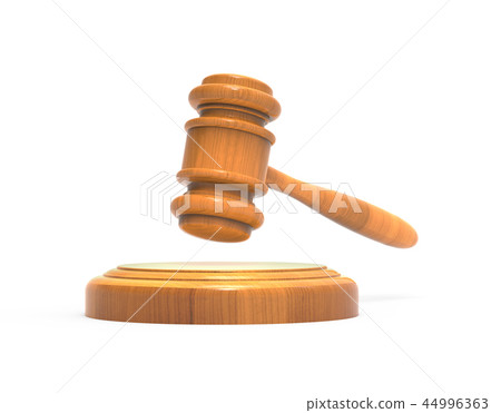 3d rendering wooden gavel model 44996363
