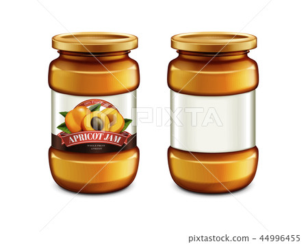 Download Apricot Jam Glass Jar Stock Illustration 44996455 Pixta