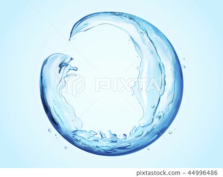 Round sphere made of flowing liquid Round sphere made of flowing liquid 44996486
