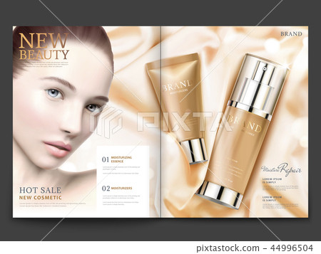 Cosmetic magazine design 44996504
