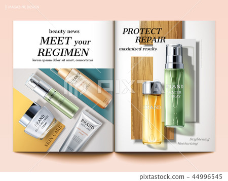 Cosmetic magazine template 44996545