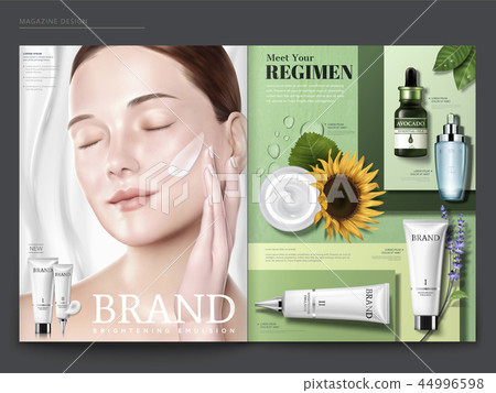 Cosmetic magazine template Cosmetic magazine template 44996598