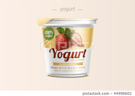 Strawberry yogurt package design Strawberry yogurt package design 44996602