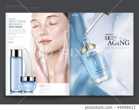 Cosmetic magazine template 44996612