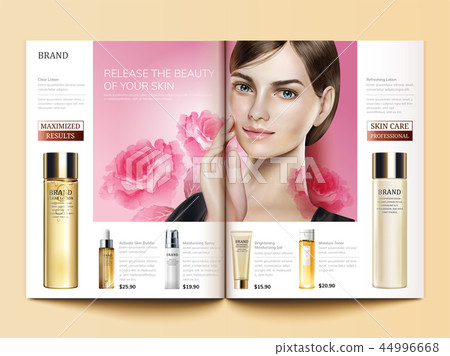 Cosmetic magazine template Cosmetic magazine template 44996668