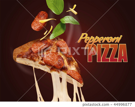 Pepperoni pizza with rich toppings Pepperoni pizza with rich toppings 44996877