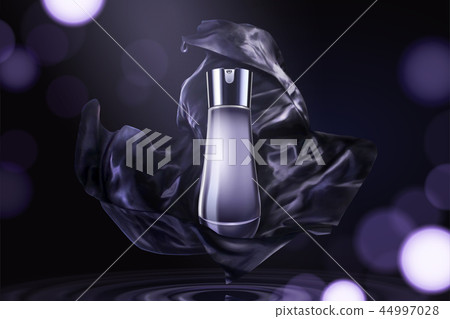 Blank skincare container with satin Blank skincare container with satin 44997028
