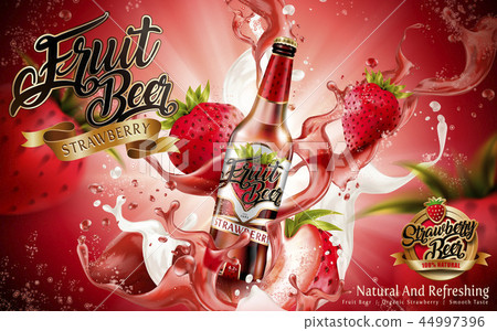 Strawberry fruit beer ads Strawberry fruit beer ads 44997396