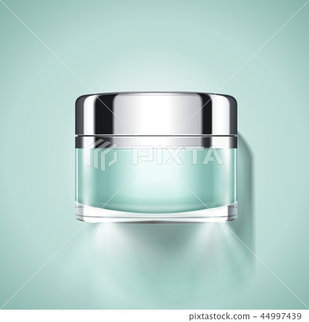 Aquamarine cosmetic jar Aquamarine cosmetic jar 44997439