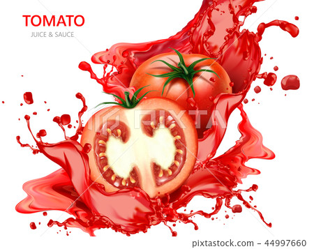 Fresh tomato with juice 44997660