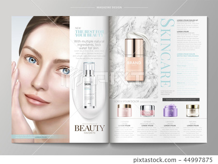 Elegant skin care magazine template - Stock Illustration [44997875] - PIXTA