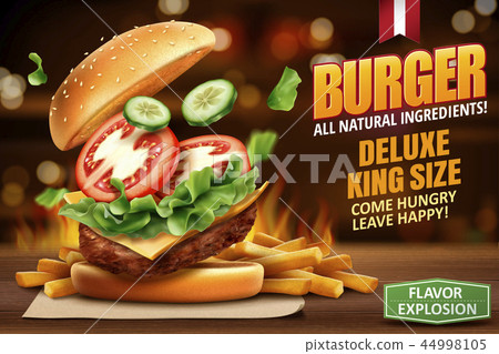 Deluxe king size burger ads Deluxe king size burger ads 44998105