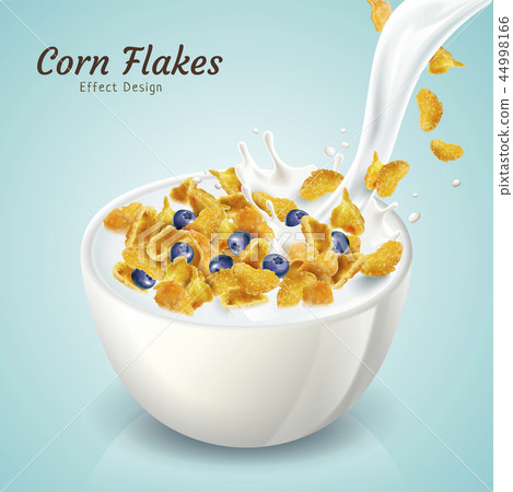 Corn flakes design element Corn flakes design element 44998166