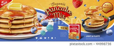 Fluffy pancake banner ads Fluffy pancake banner ads 44998736