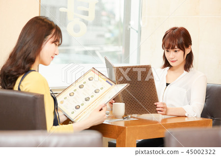 Korean girl travel Korean food 45002322