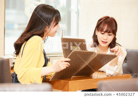 Korean girl travel Korean food 45002327