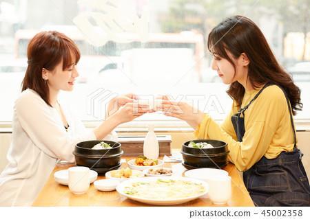 Korean girl travel Korean food 45002358