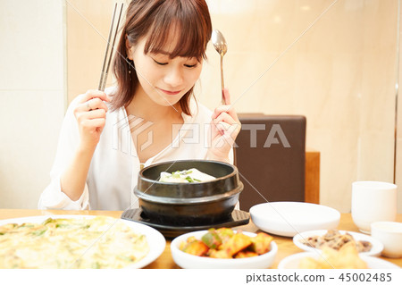Korean girl travel Korean food Korean girl travel Korean food 45002485
