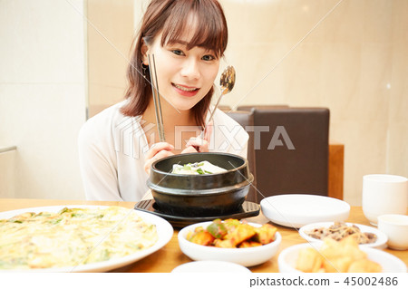 Korean girl travel Korean food Korean girl travel Korean food 45002486
