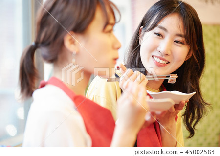 Korean girl travel Korean food Korean girl travel Korean food 45002583