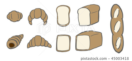 各種麵包手繪 45003418